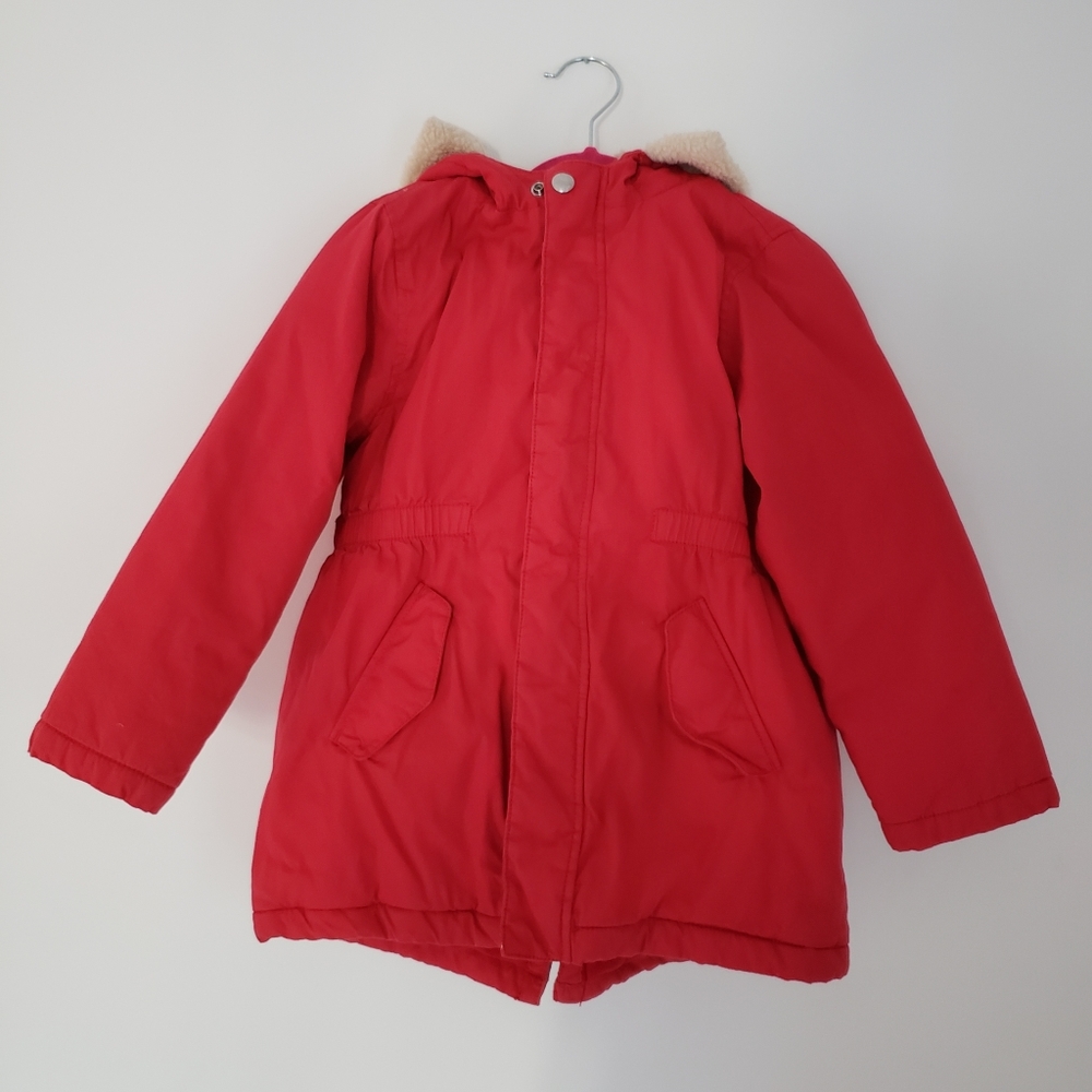 Petit Bateau red coat 6y